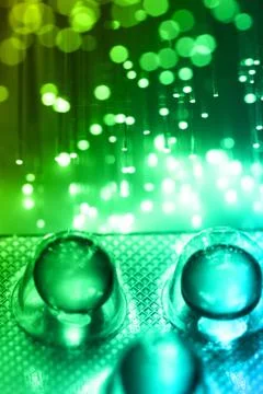 Fiber optics background with lots of light spots Stock Photos
