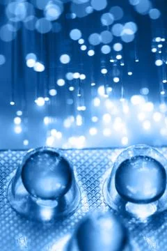 Fiber optics background with lots of light spots Foto stock