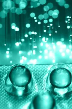 Fiber optics background with lots of light spots Stock Photos
