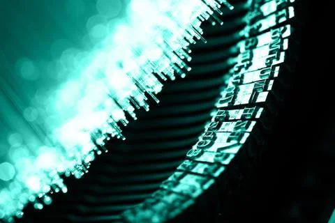 Fiber optics background with lots of light spots Stock Photos