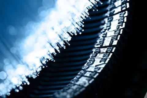 Fiber optics background with lots of light spots Stock Photos