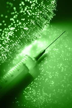 Fiber optics background with lots of light spots Foto stock
