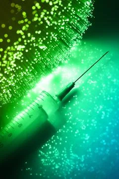 Fiber optics background with lots of light spots Stock Photos