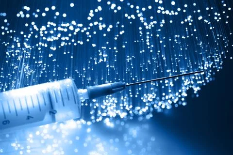 Fiber optics background with lots of light spots Stock Photos
