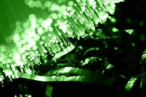 Fiber optics background with lots of light spots Stock Photos