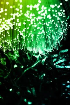 Fiber optics background with lots of light spots Stock Photos