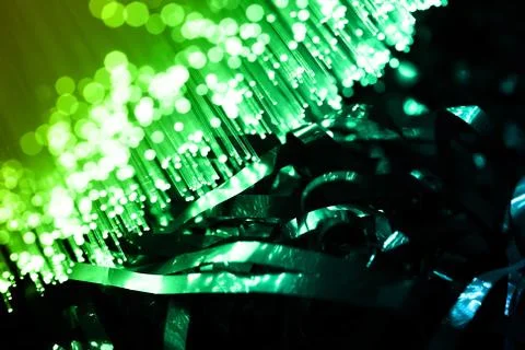 Fiber optics background with lots of light spots Stock Photos