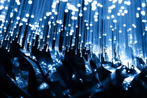 Fiber optics background with lots of light spots Stock Photos