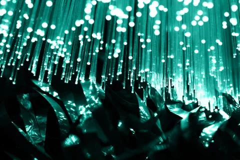 Fiber optics background with lots of light spots Stock Photos
