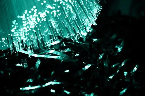 Fiber optics background with lots of light spots Stock Photos