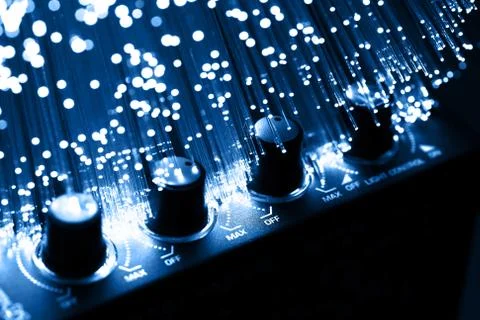 Fiber optics background with lots of light spots Stock Photos
