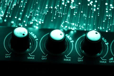 Fiber optics background with lots of light spots Stock Photos