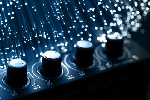 Fiber optics background with lots of light spots Stock Photos