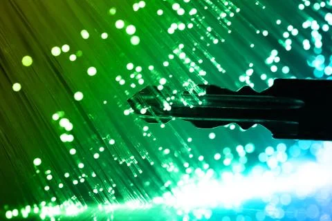 Fiber optics background with lots of light spots Stock Photos