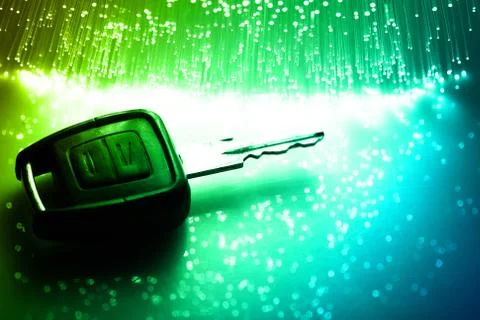 Fiber optics background with lots of light spots Stock Photos