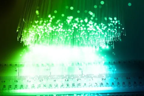 Fiber optics background with lots of light spots Stock Photos