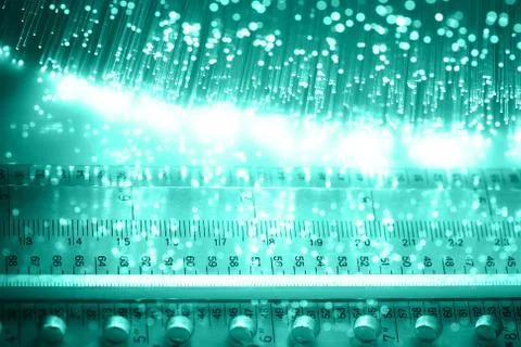 Fiber optics background with lots of light spots Stock Photos
