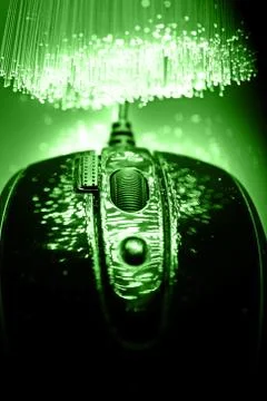 Fiber optics background with lots of light spots Stock Photos