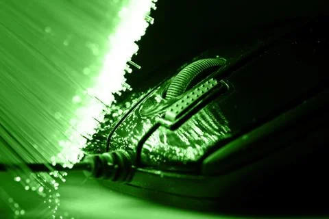 Fiber optics background with lots of light spots Stock Photos