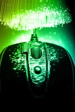 Fiber optics background with lots of light spots Stock Photos