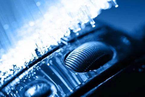 Fiber optics background with lots of light spots Stock Photos