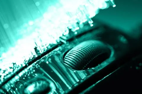 Fiber optics background with lots of light spots Stock Photos