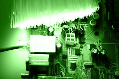 Fiber optics background with lots of light spots Stock Photos
