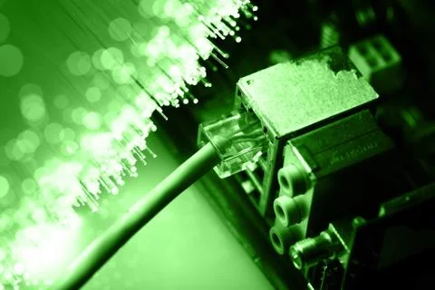 Fiber optics background with lots of light spots Stock Photos