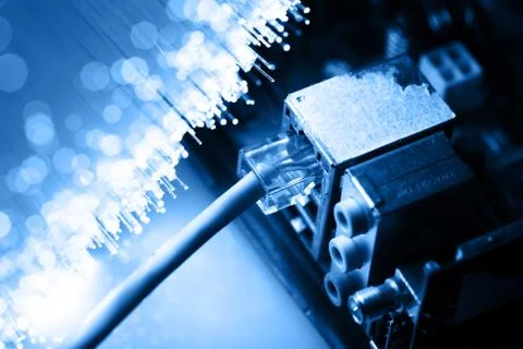 Fiber optics background with lots of light spots Stock Photos