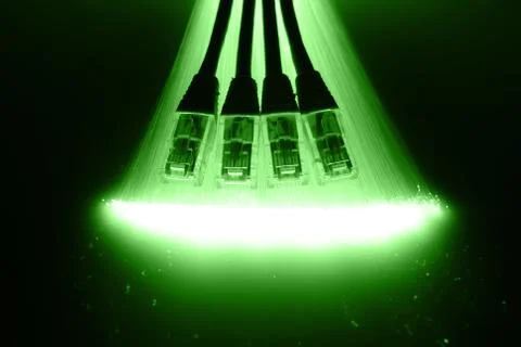Fiber optics background with lots of light spots Stock Photos