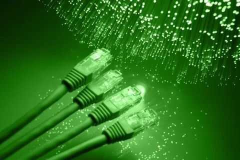 Fiber optics background with lots of light spots Stock Photos