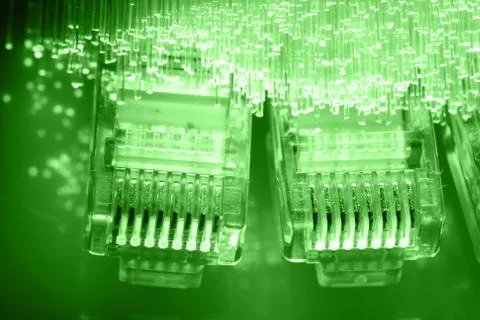 Fiber optics background with lots of light spots Stock Photos