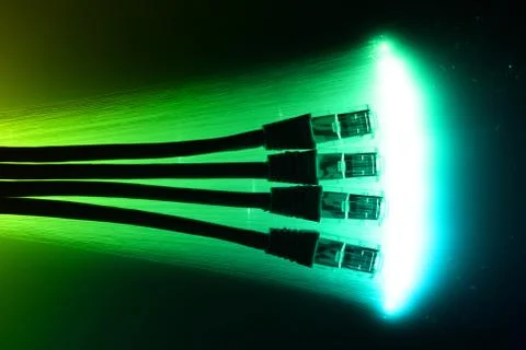 Fiber optics background with lots of light spots Stock Photos