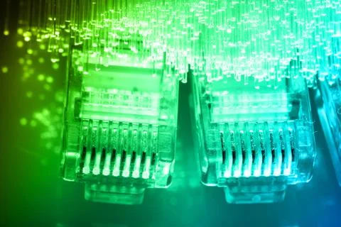 Fiber optics background with lots of light spots Stock Photos