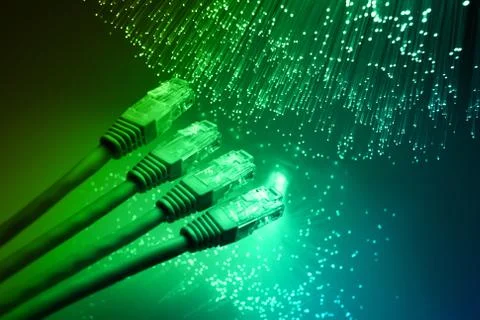 Fiber optics background with lots of light spots Stock Photos