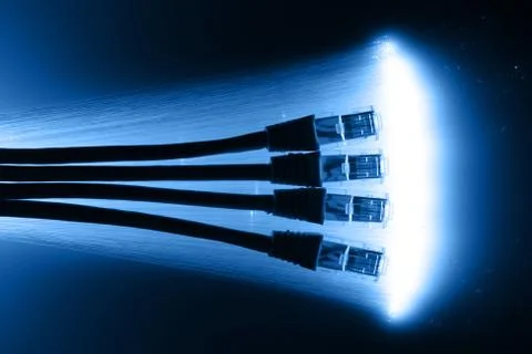 Fiber optics background with lots of light spots Stock Photos