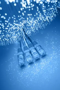 Fiber optics background with lots of light spots Stock Photos