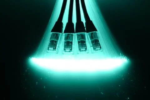 Fiber optics background with lots of light spots Stock Photos