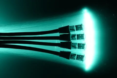 Fiber optics background with lots of light spots Stock Photos