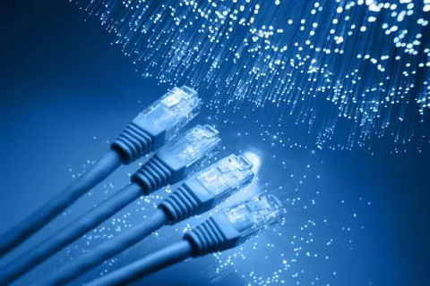 Fiber optics background with lots of light spots Stock Photos