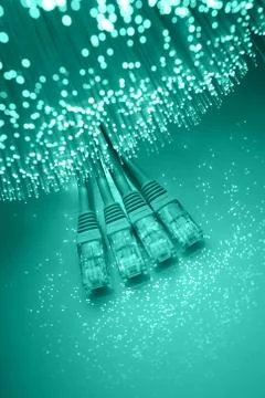 Fiber optics background with lots of light spots Stock Photos