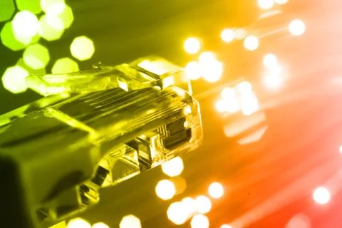 Fiber optics background with lots of light spots Stock Photos