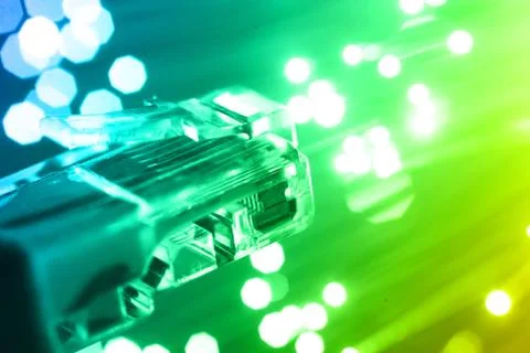 Fiber optics background with lots of light spots Stock Photos