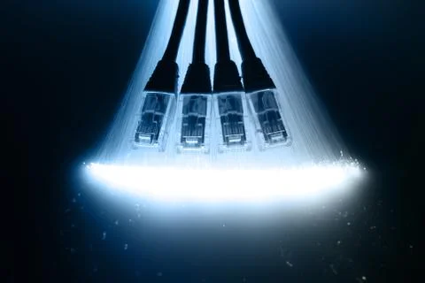 Fiber optics background with lots of light spots Stock Photos