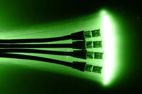 Fiber optics background with lots of light spots Stock Photos