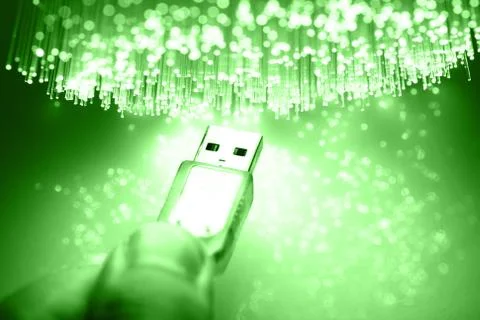 Fiber optics background with lots of light spots Stock Photos