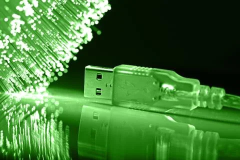 Fiber optics background with lots of light spots Stock Photos