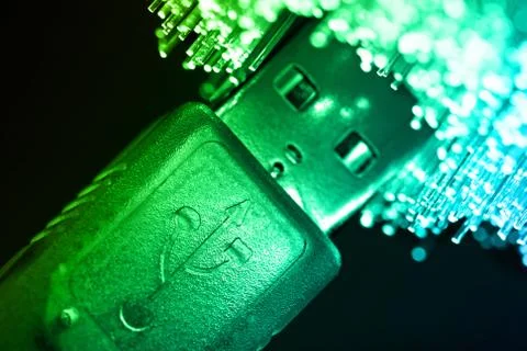 Fiber optics background with lots of light spots Stock Photos