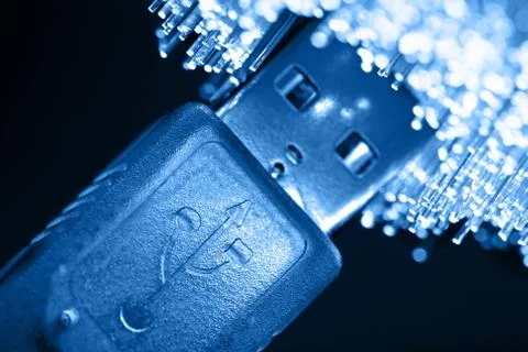 Fiber optics background with lots of light spots Stock Photos