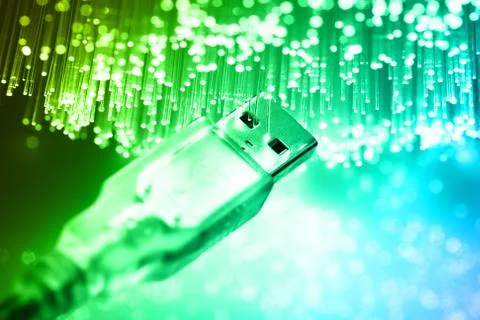 Fiber optics background with lots of light spots Stock Photos
